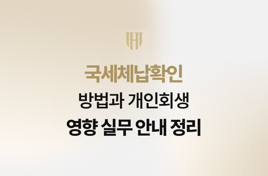 국세체납확인 방법과 개인회생 영향 실무 안내 정리